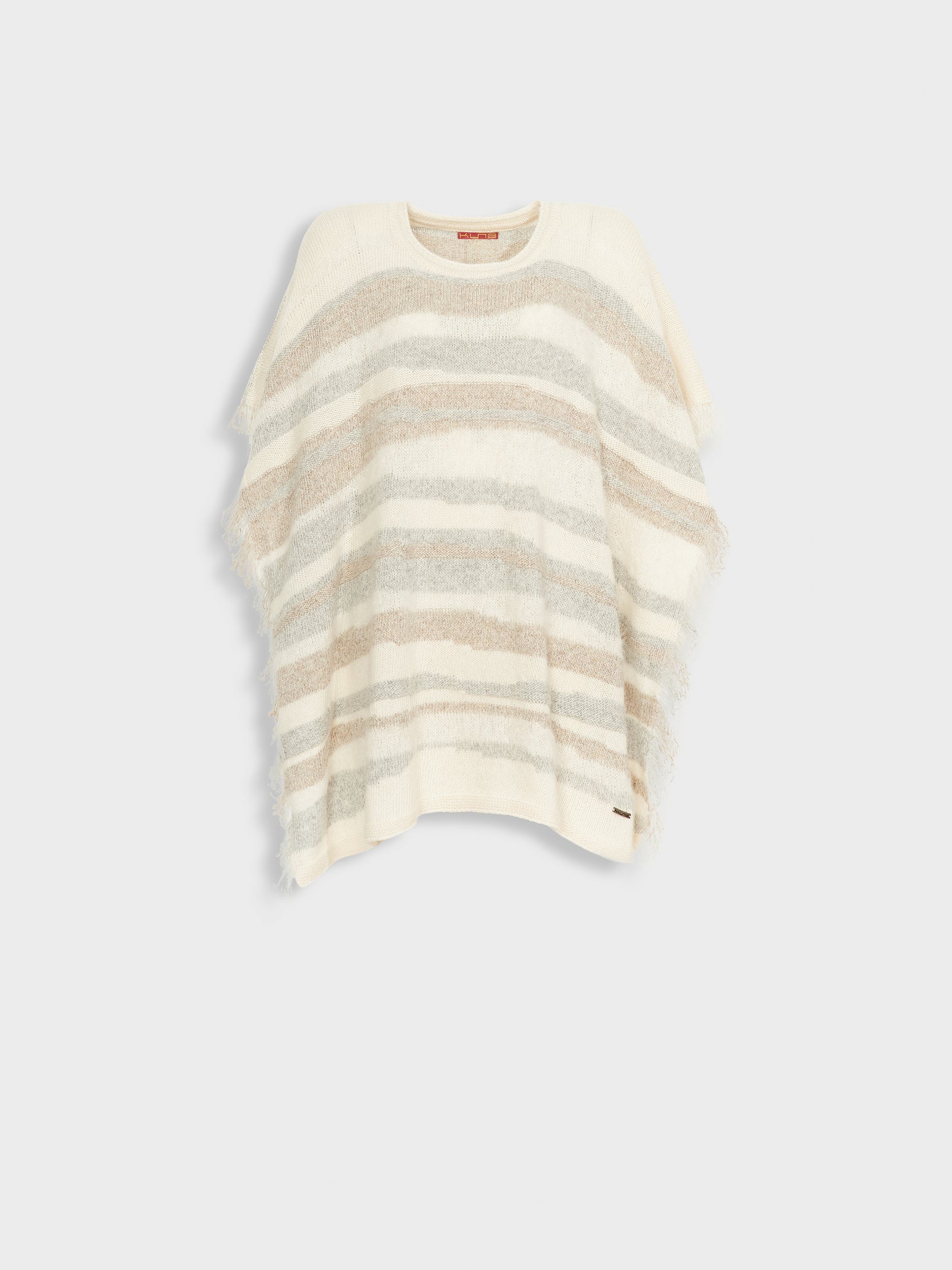 Poncho Zegovia De Baby Alpaca Color Ecru