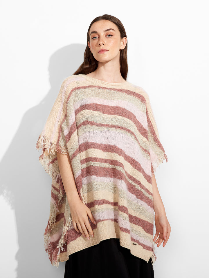 Poncho Zegovia De Baby Alpaca Color Beige