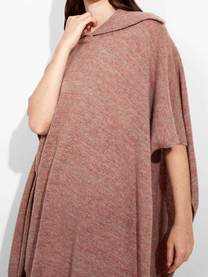 Poncho Zoila De Baby Alpaca Color Rosado