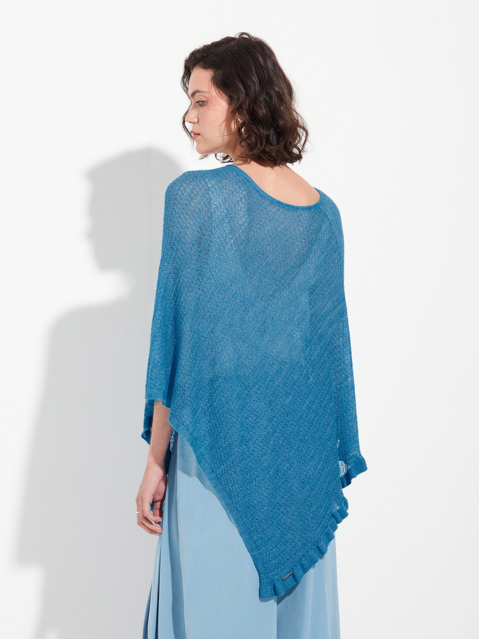 Capa Zaeta De Baby Alpaca Color Azul