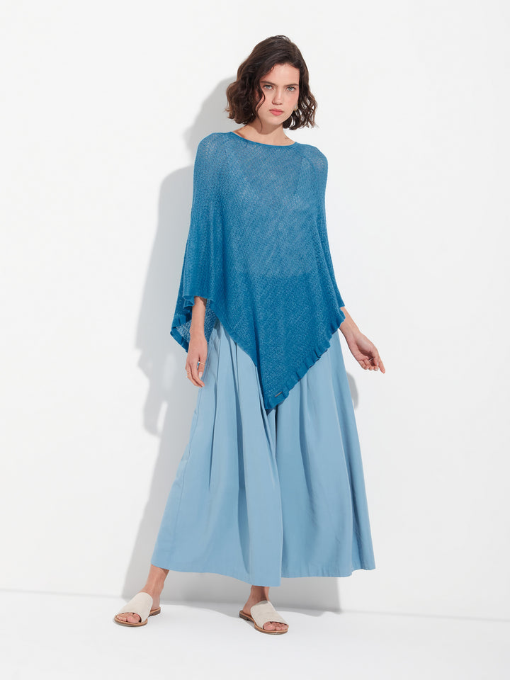 Capa Zaeta De Baby Alpaca Color Azul