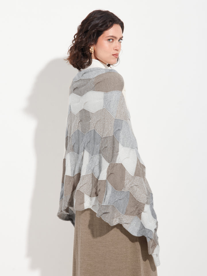 Poncho Borsalino De Baby Alpaca Color Multicolor