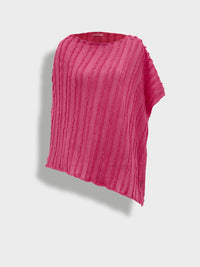 Fuchsia Zarina Poncho Baby Alpaca Color Beige