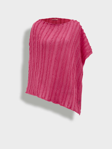Poncho Zarina De Baby Alpaca Color Fucsia