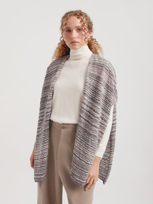 Poncho Corina De Baby Alpaca Color Morado