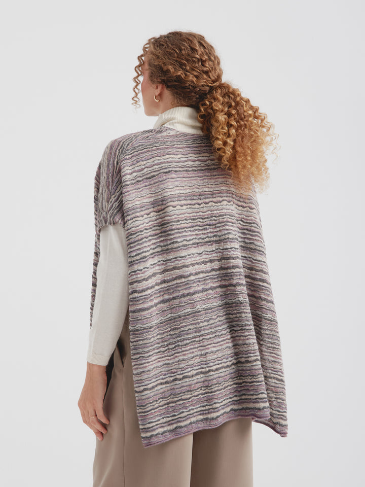 Poncho Corina De Baby Alpaca Color Morado