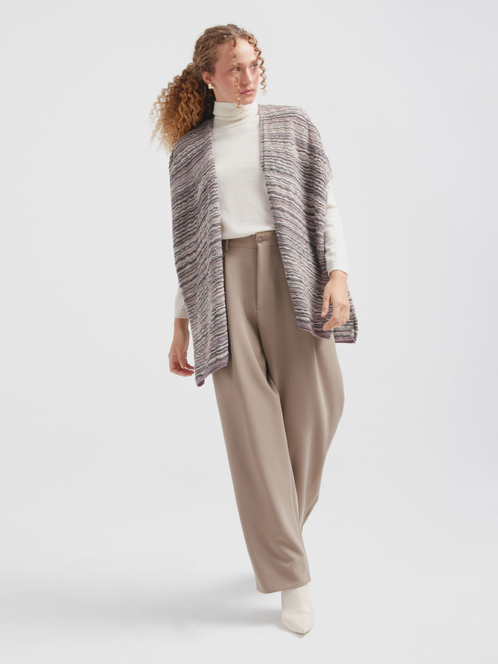 Poncho Corina De Baby Alpaca Color Morado