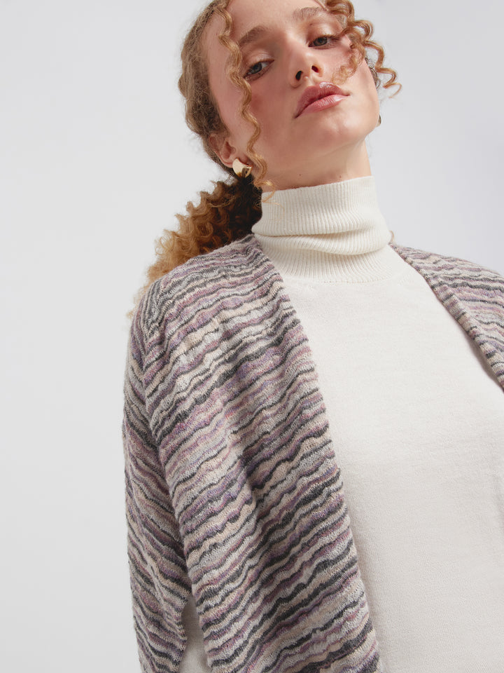 Poncho Corina De Baby Alpaca Color Morado