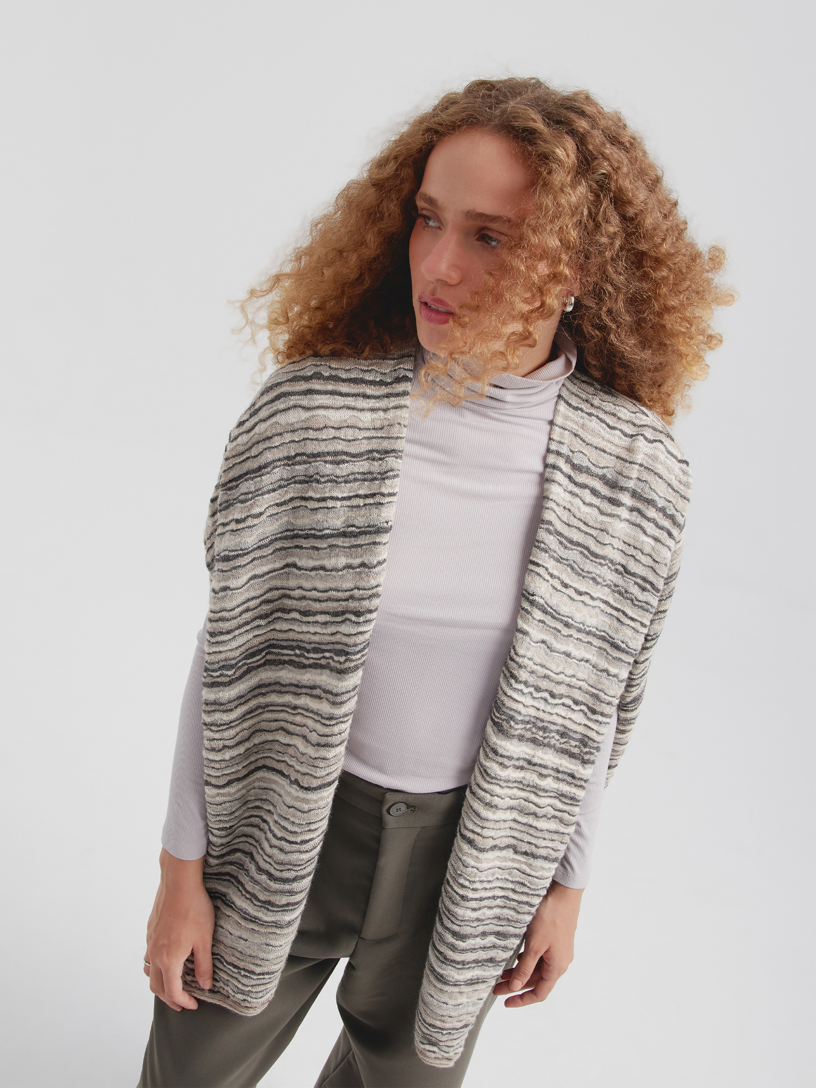 Poncho Corina De Baby Alpaca Color Beige