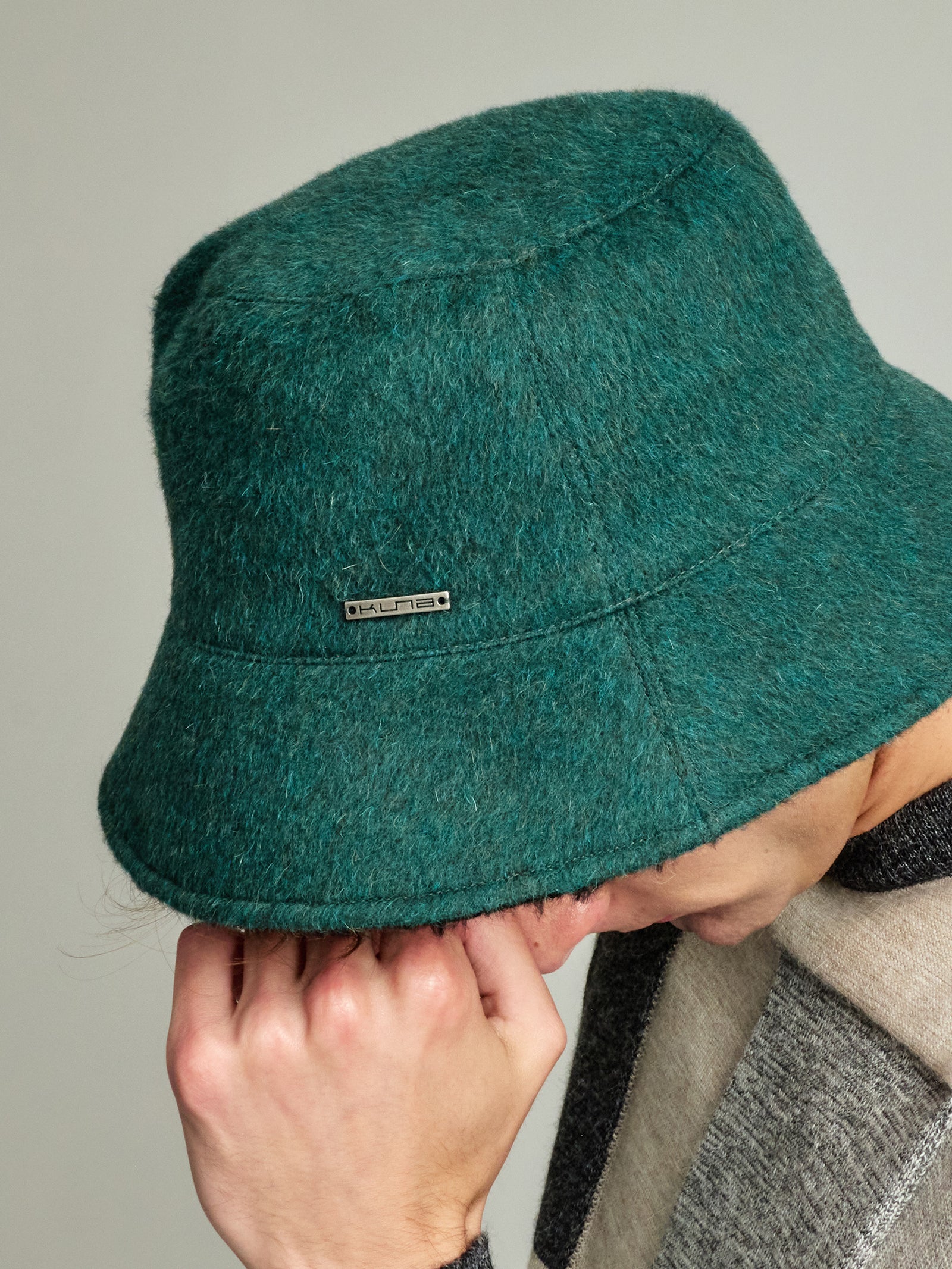 Young Hat in Baby Alpaca Color Green