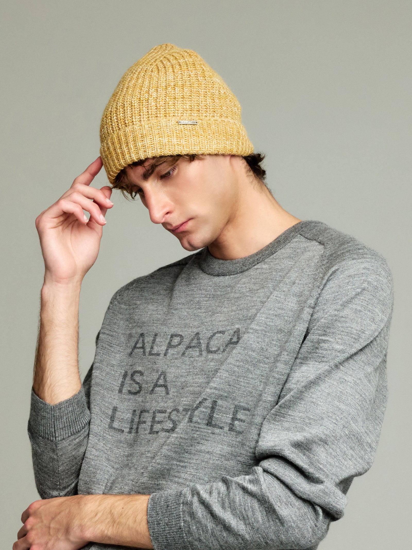 Gorro Ubicate Hat De Baby Alpaca Color Amarillo