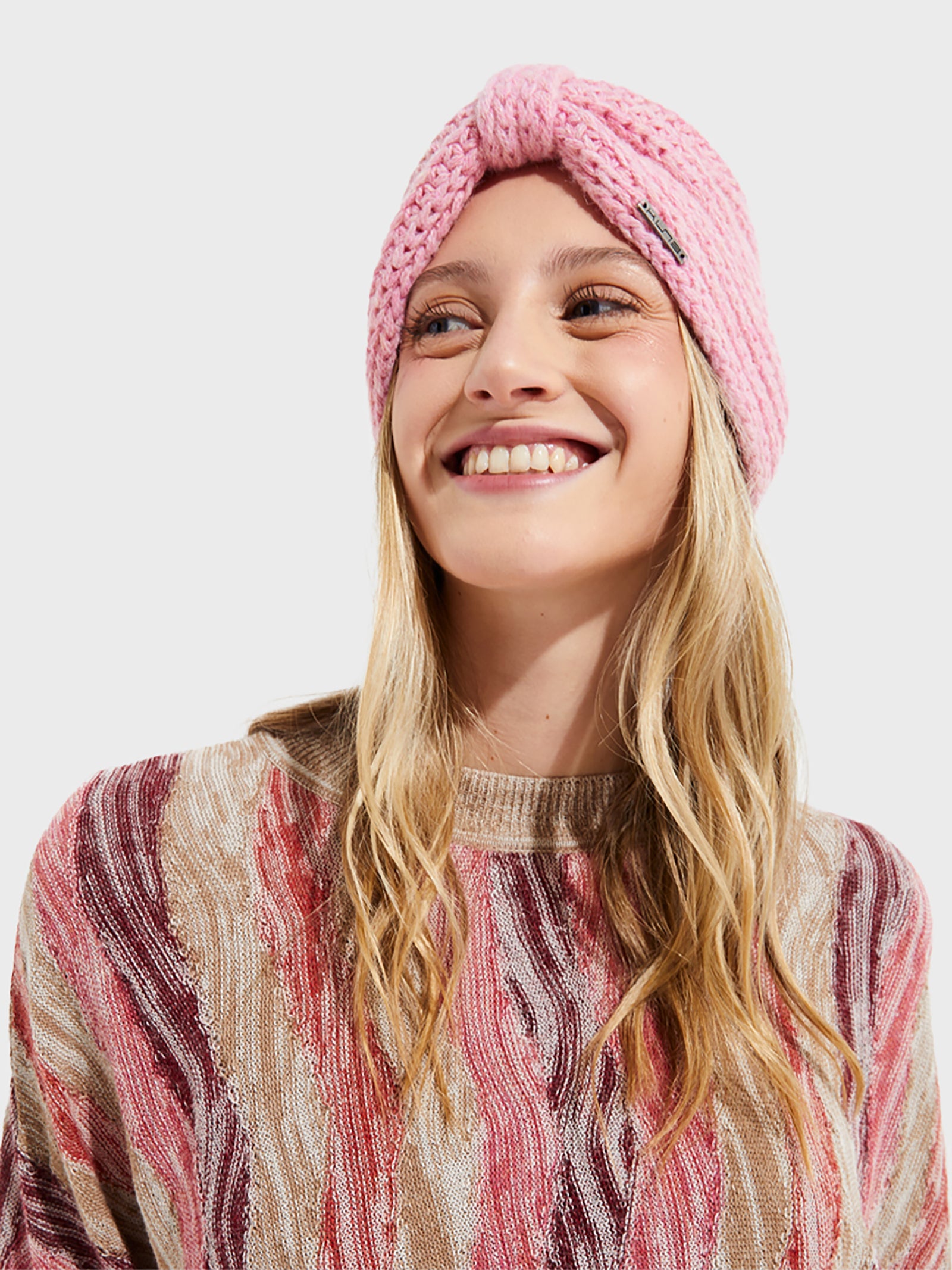 Gorro Vulcano De Baby Alpaca Color Rosado
