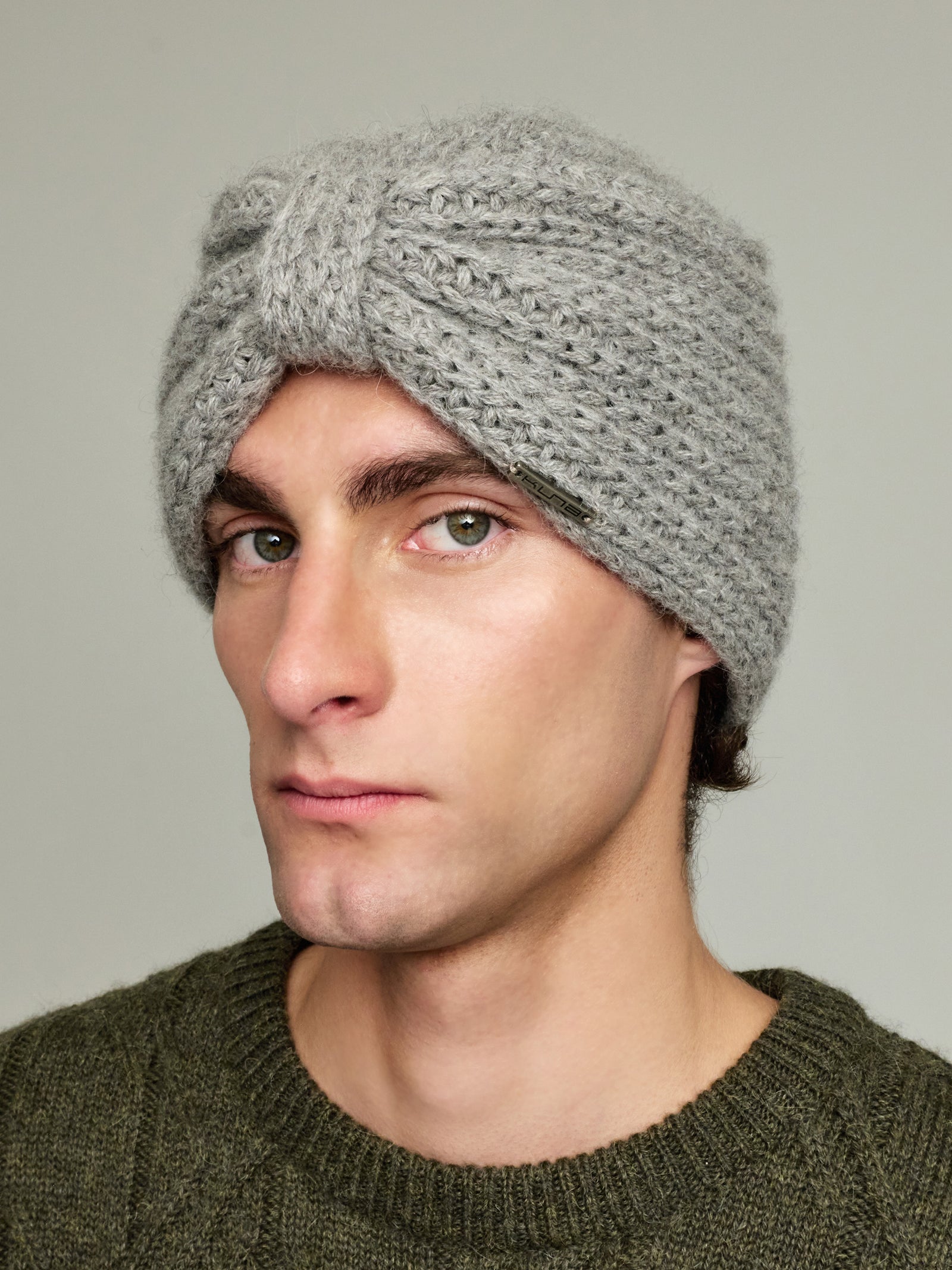 Gorro Vulcano De Baby Alpaca Color Gris