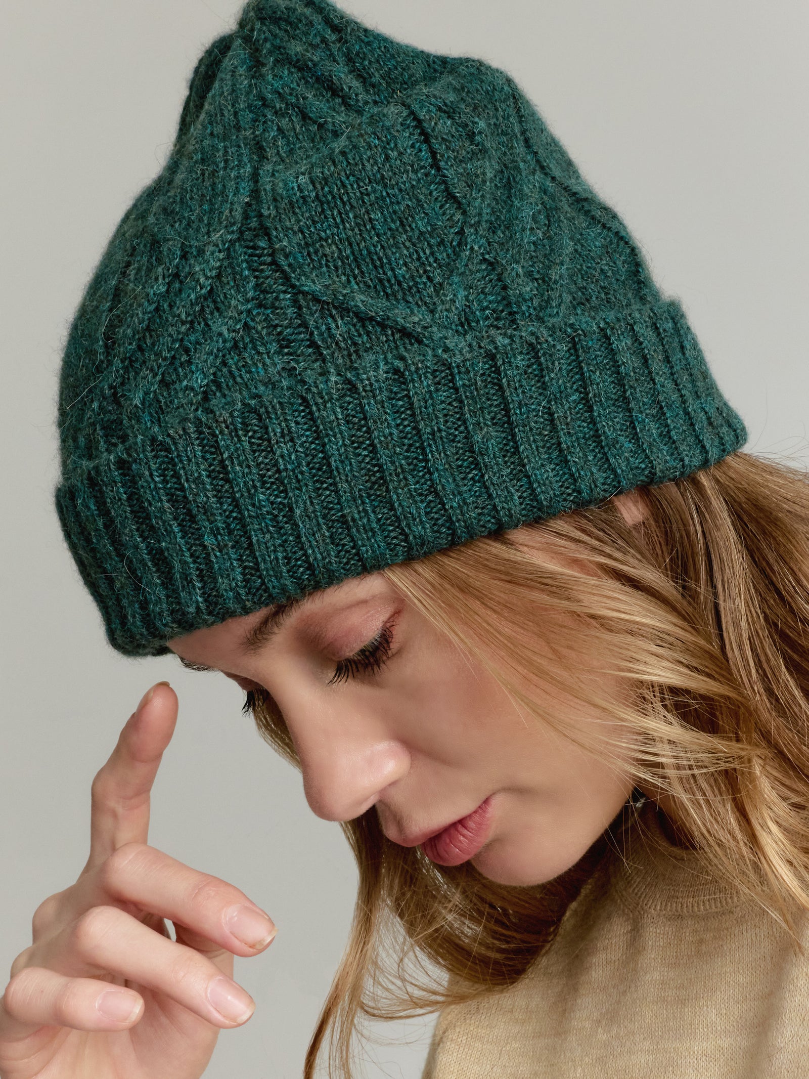 Gorro Yann De Baby Alpaca Color Verde