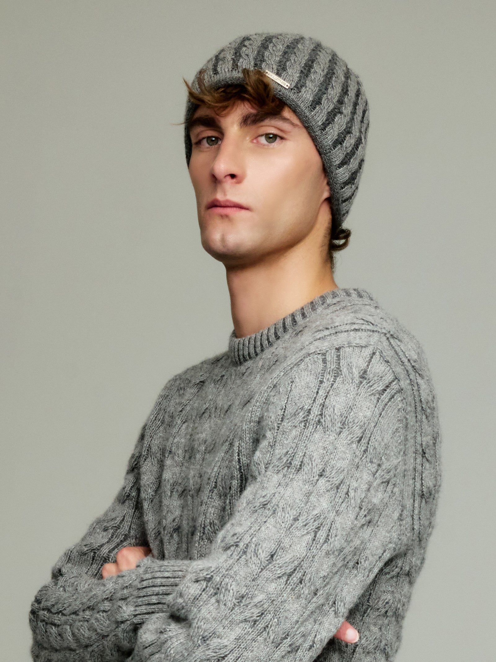 Gorro Yasikov De Baby Alpaca Color Gris
