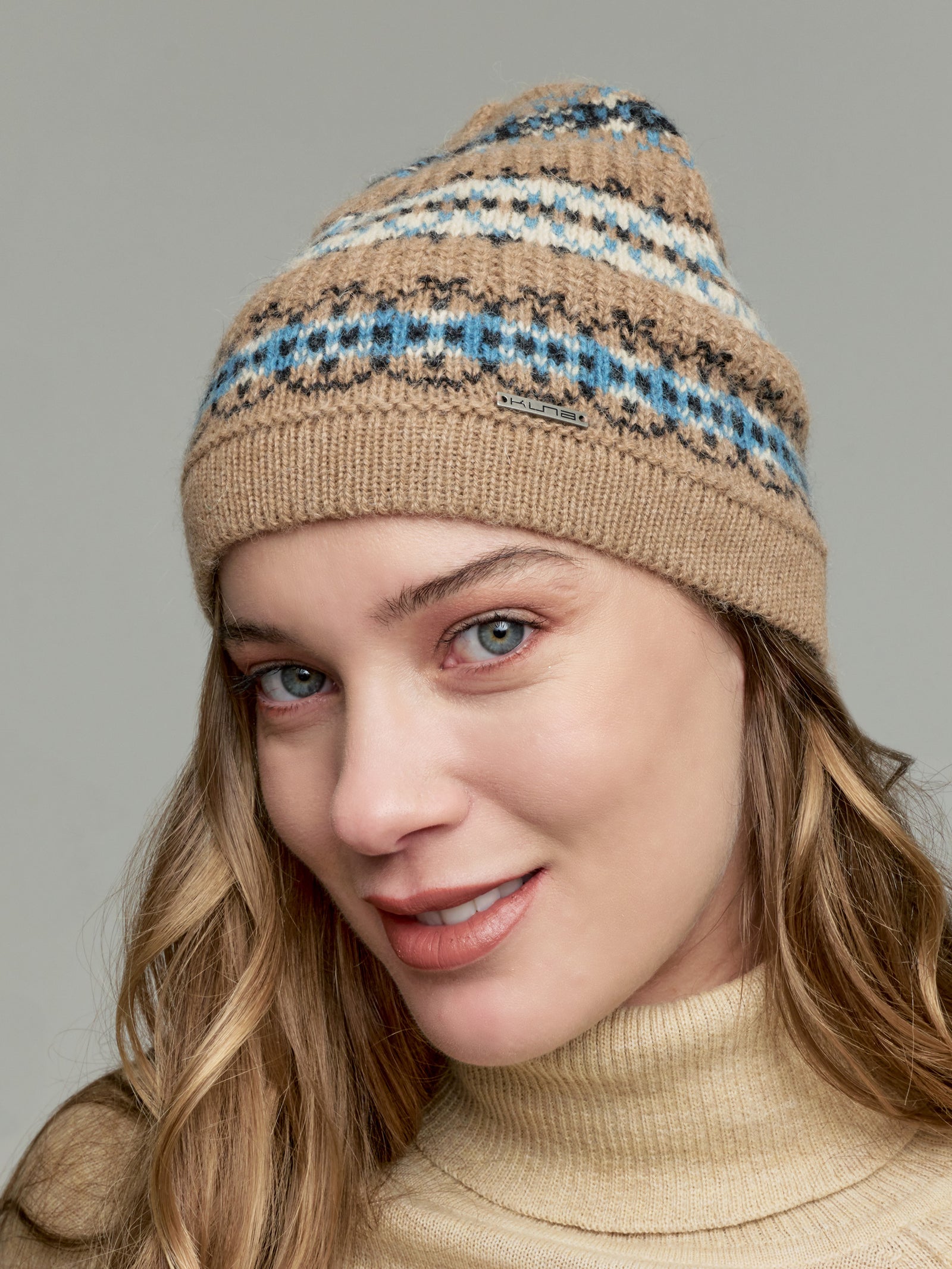 Camel Baby Alpaca Yoke Hat