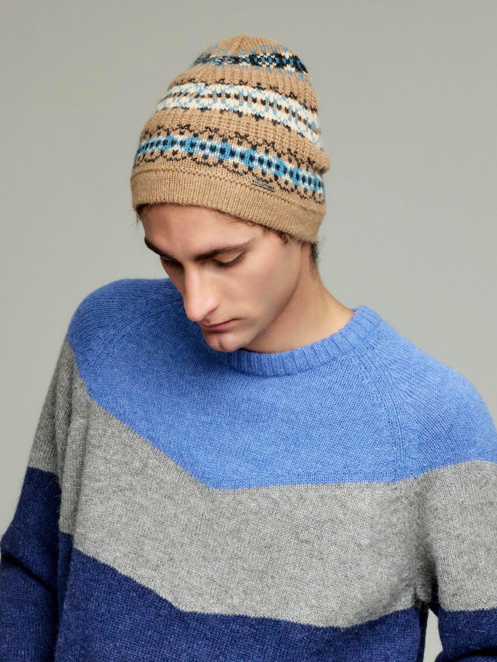 Camel Baby Alpaca Yoke Hat