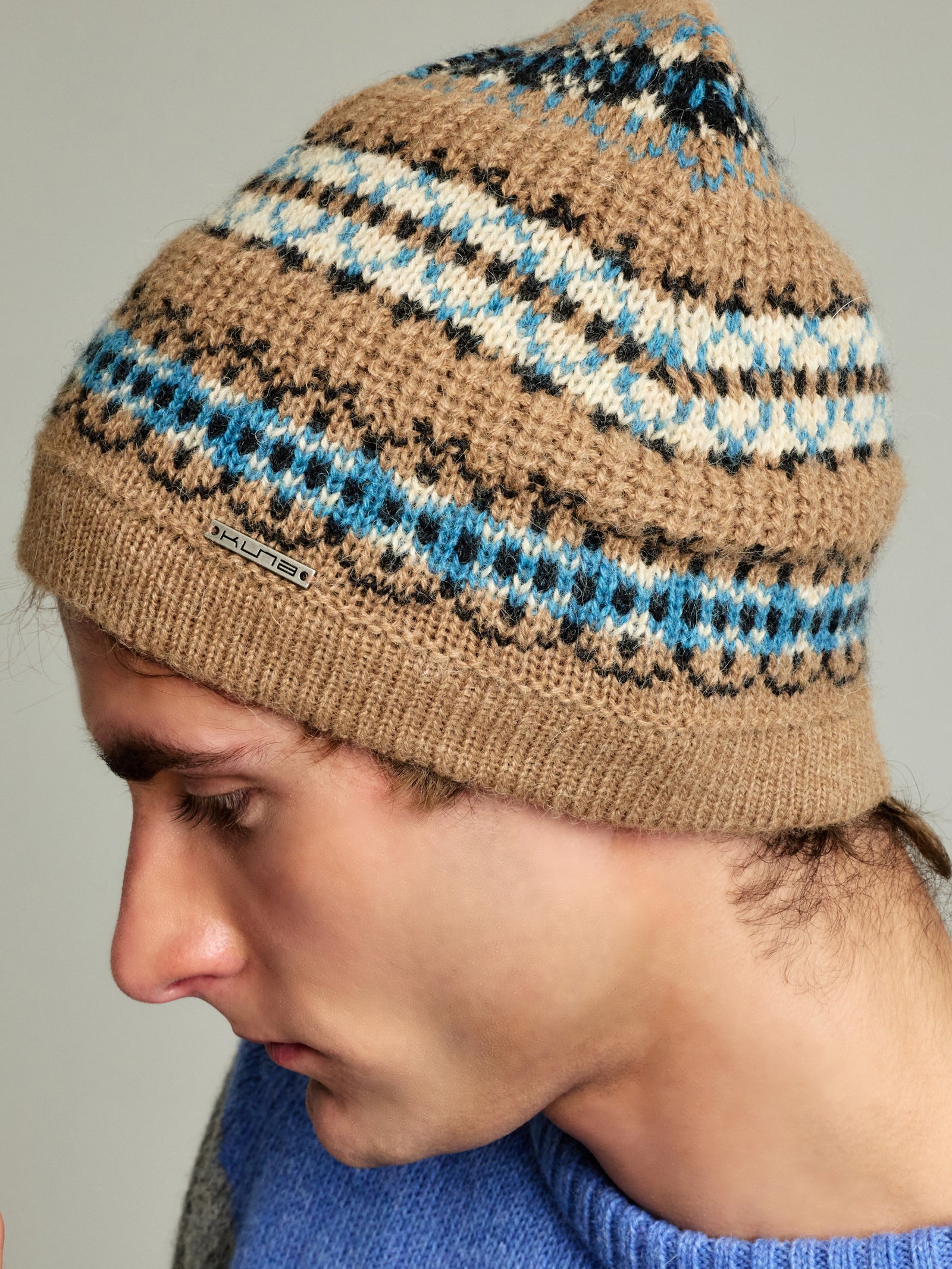 Camel Baby Alpaca Yoke Hat