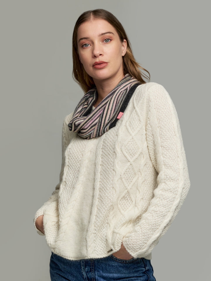 Yanis Baby Alpaca Scarf in Pink