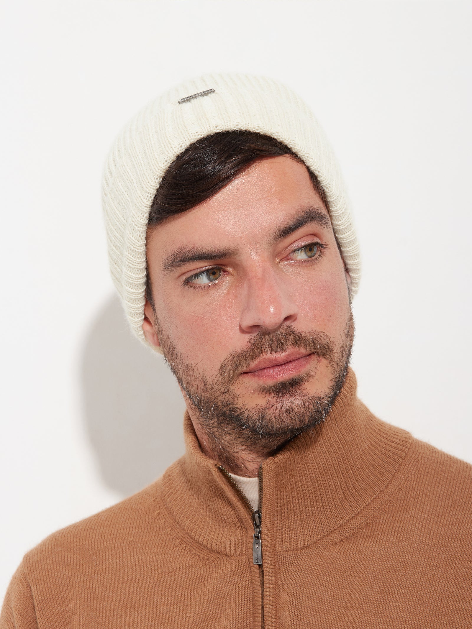 Gorro Apostrofe De Baby Alpaca Color Blanco