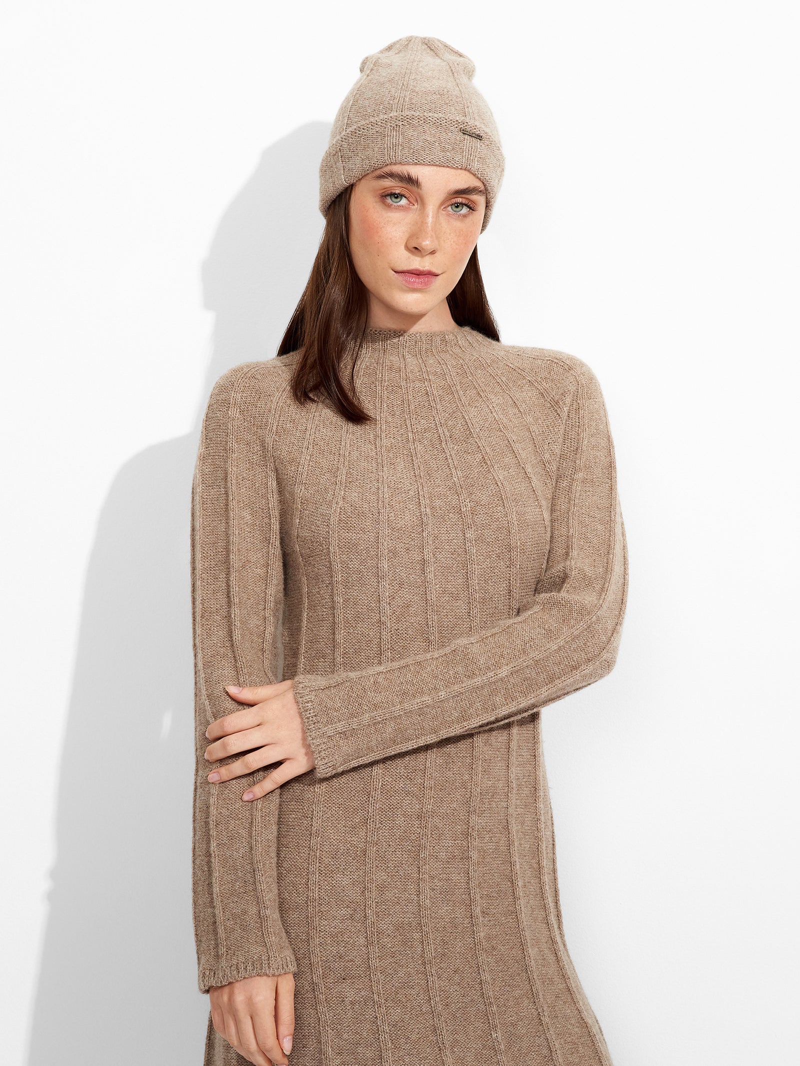 Brown Baby Alpaca Zephir Beanie