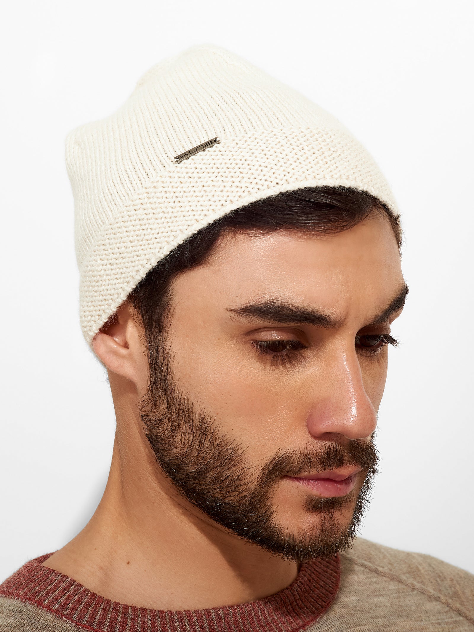 Ecru Baby Alpaca Sapphire Beanie