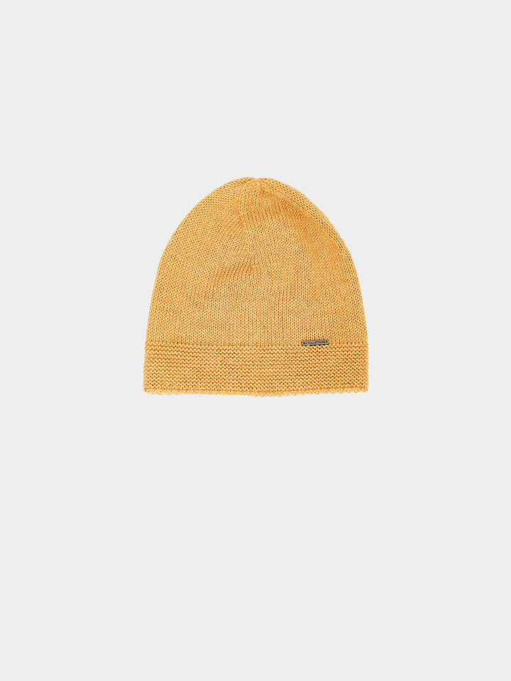 Gorro Zafiro De Baby Alpaca Color Amarillo