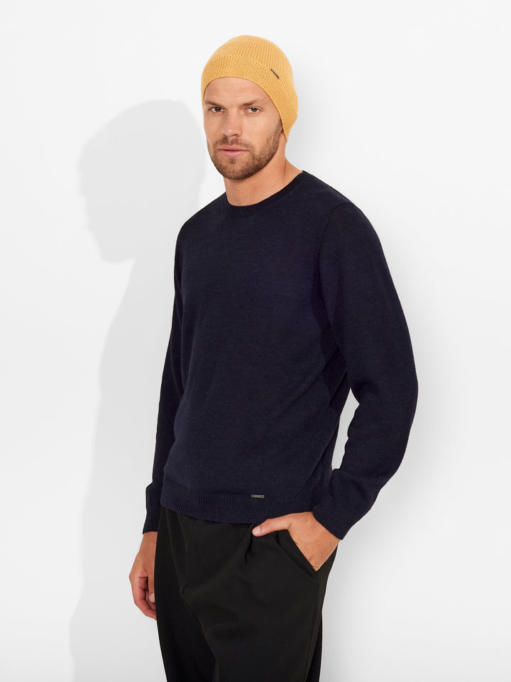 Gorro Zafiro De Baby Alpaca Color Amarillo