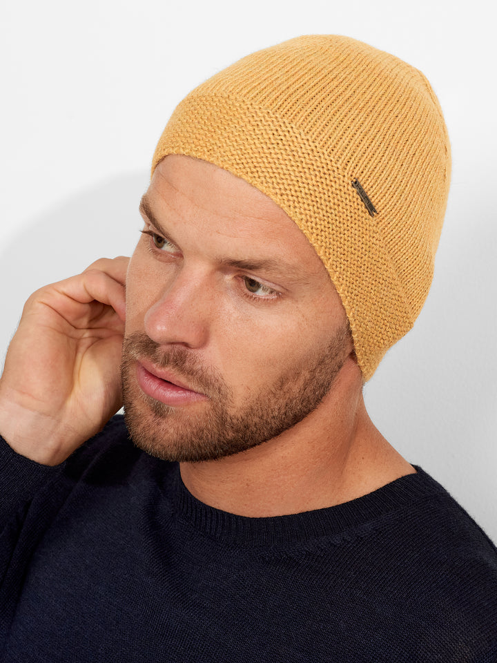 Gorro Zafiro De Baby Alpaca Color Amarillo