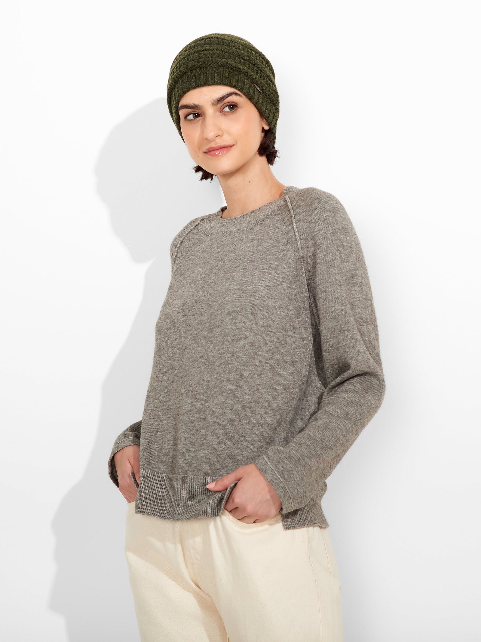 Gorro Zada De Baby Alpaca Color Gris