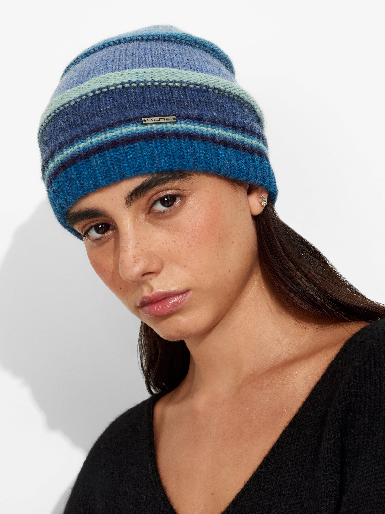 Gorro Zanni De Baby Alpaca Color Azul