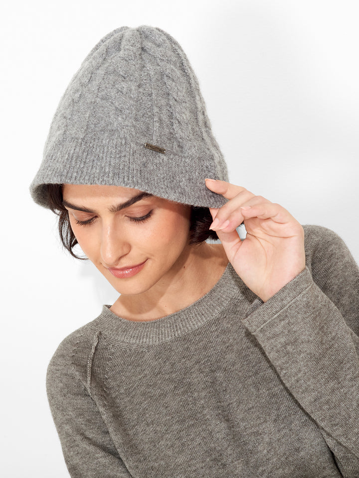 Gorro Zuzette De Baby Alpaca Color Gris