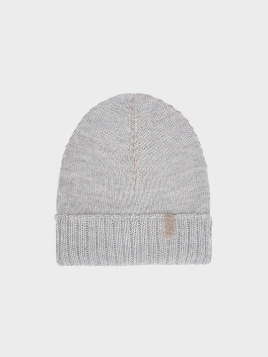 Gorro Beanie De Baby Alpaca Color Gris