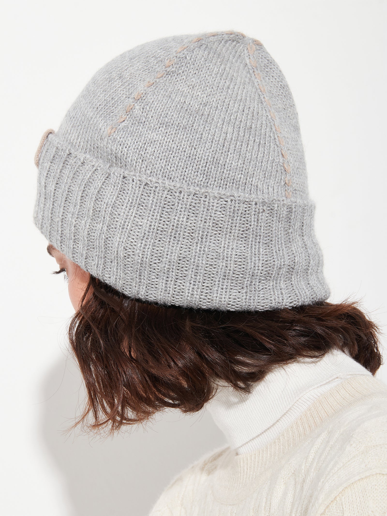 Gray Baby Alpaca Beanie