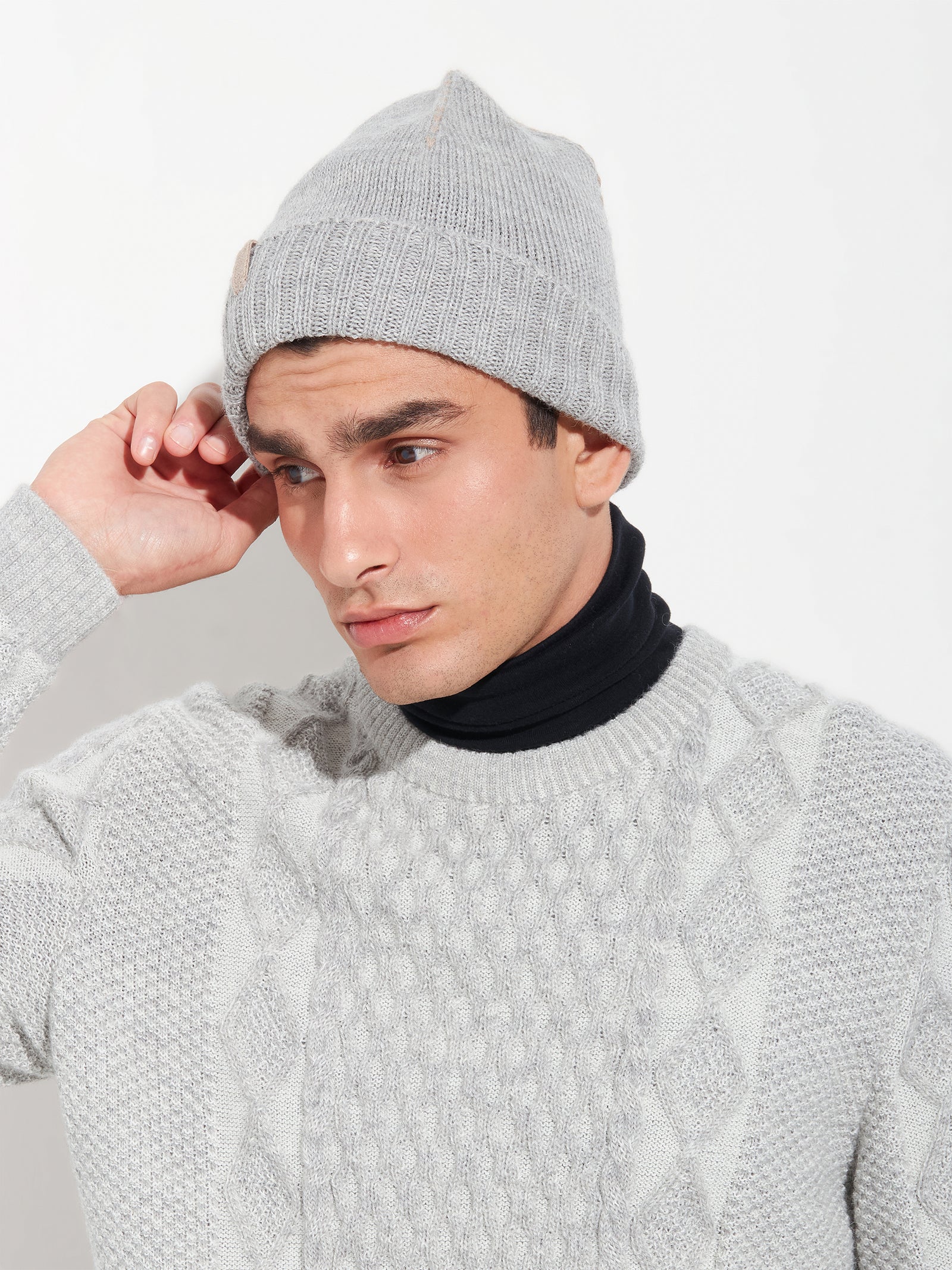 Gray Baby Alpaca Beanie