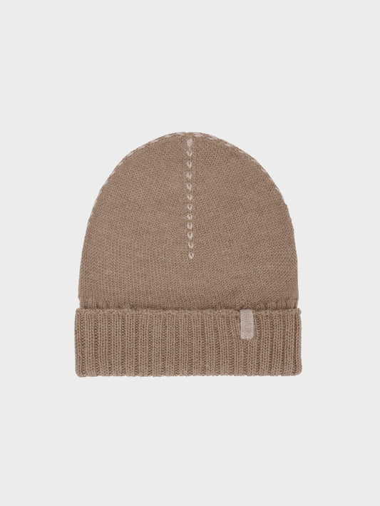 Gorro Beanie De Baby Alpaca Color Camel