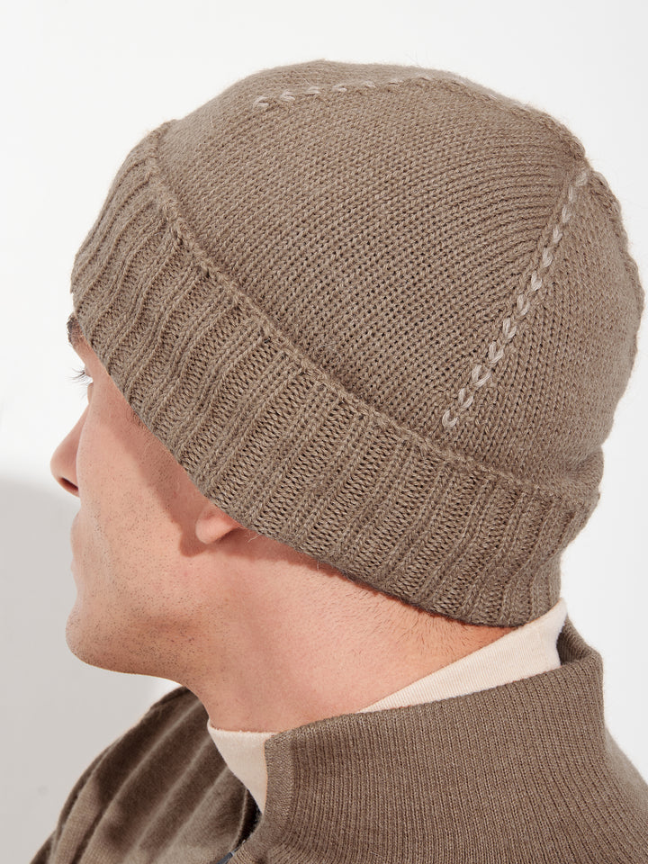 Gorro Beanie De Baby Alpaca Color Camel