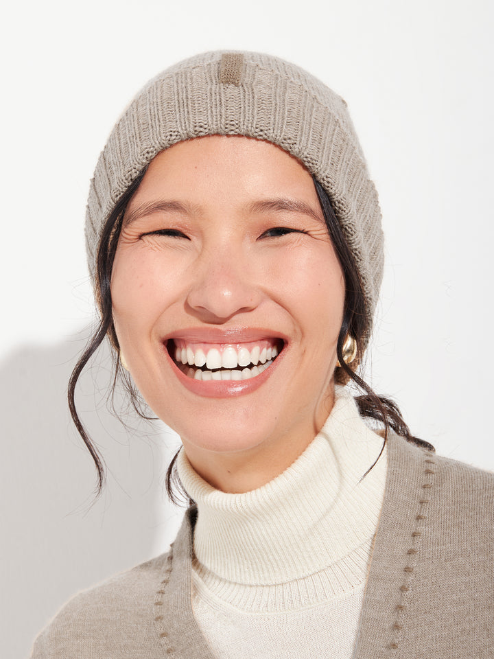 Gorro Beanie De Baby Alpaca Color Marrón