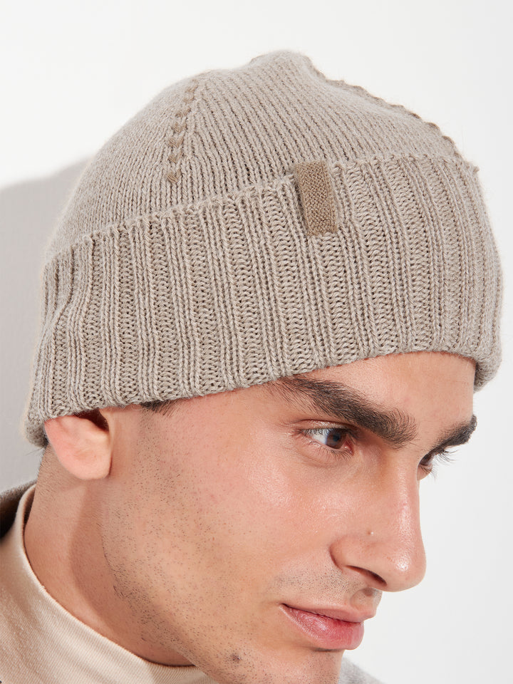 Gorro Beanie De Baby Alpaca Color Marrón