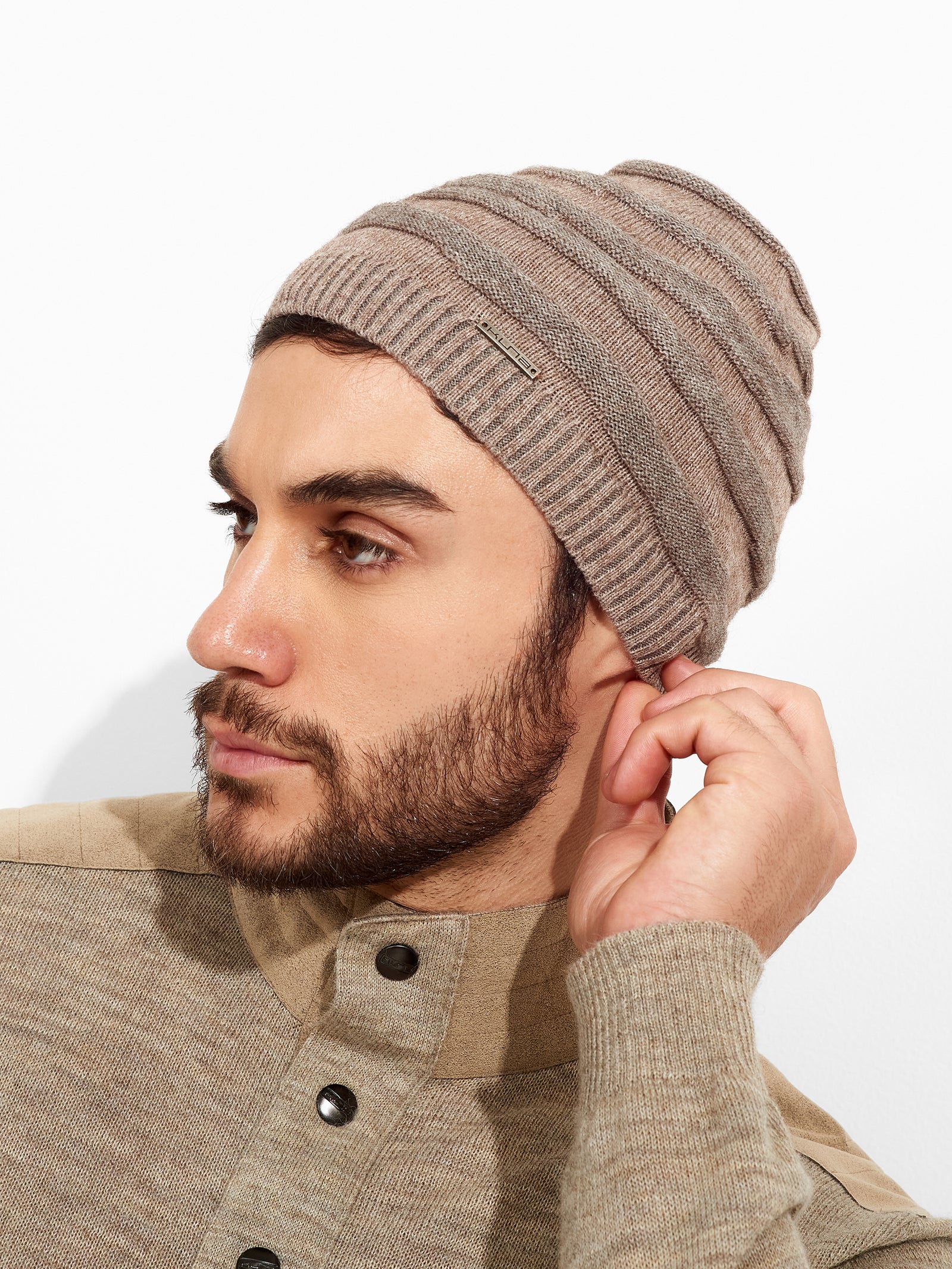 Zion Grey Cotton Beanie