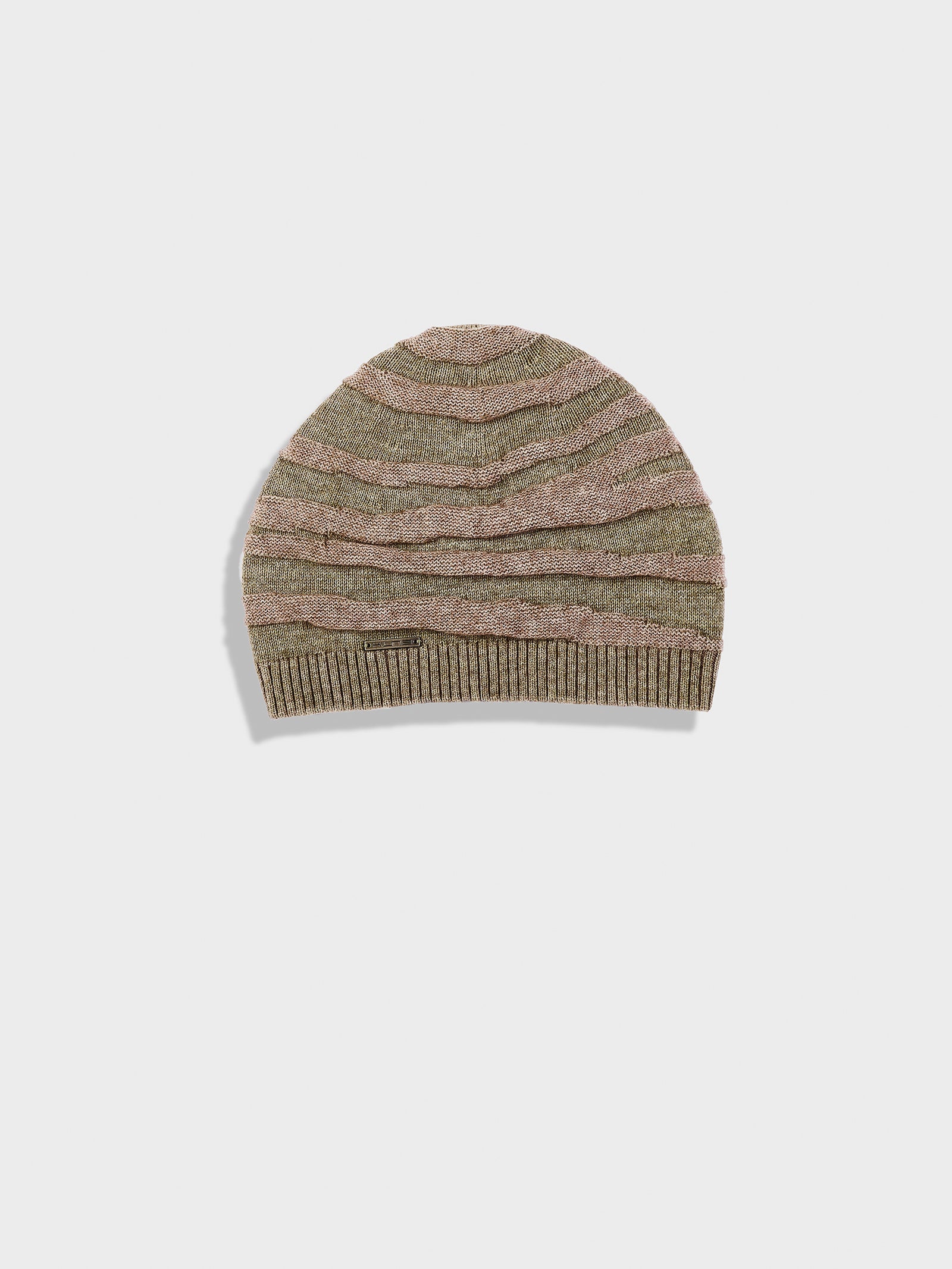 Zion Beige Cotton Beanie