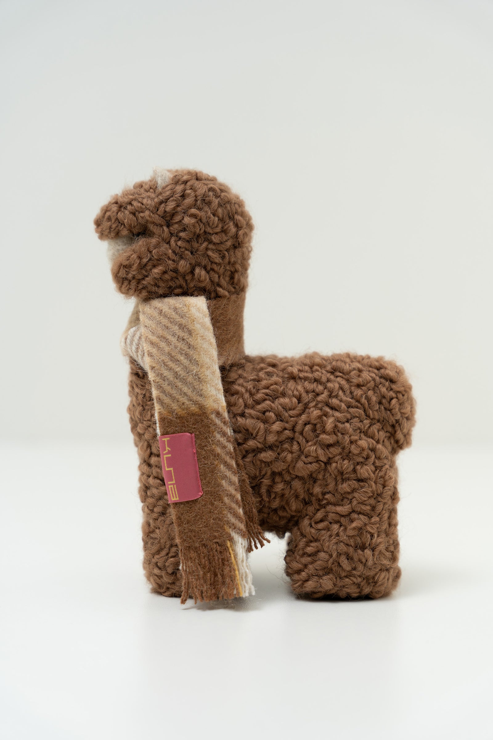 Large Brown Qoni Stuffed Animal Baby Alpaca Color Marron Kucalqong001