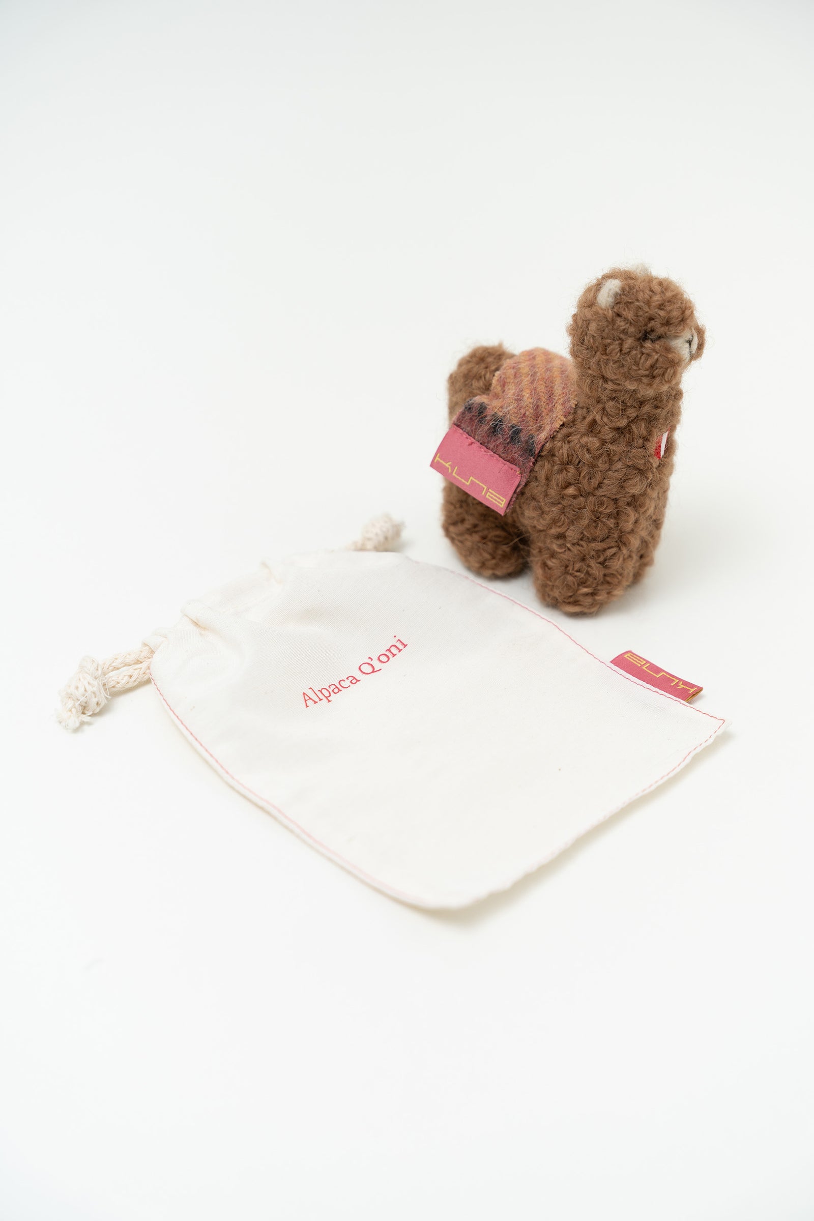 Qoni Medium Baby Alpaca Stuffed Animal, Brown