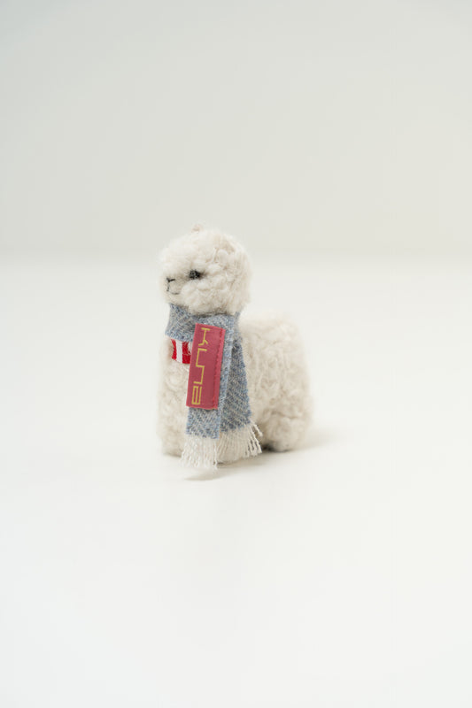 Peluche Qoni Pequena De Baby Alpaca Color Blanco