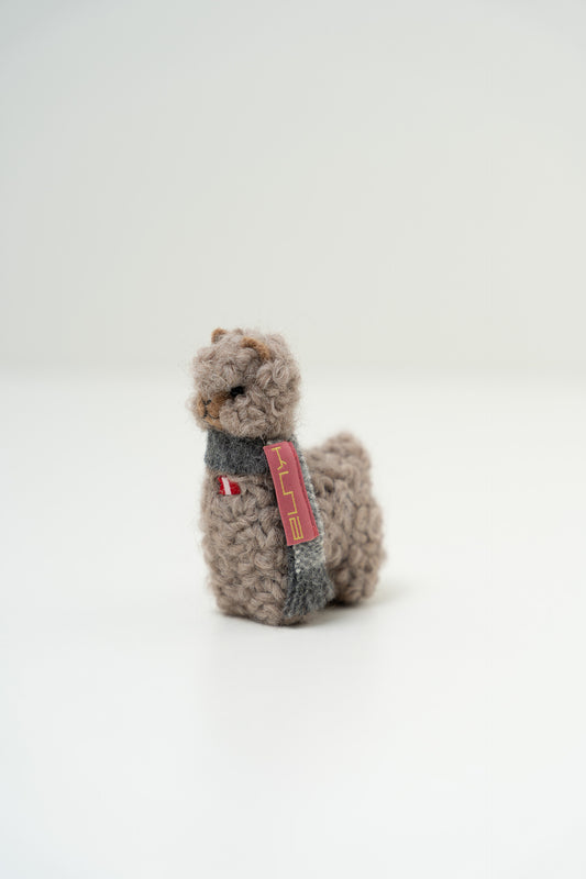 Peluche Qoni Pequena De Baby Alpaca Color Gris
