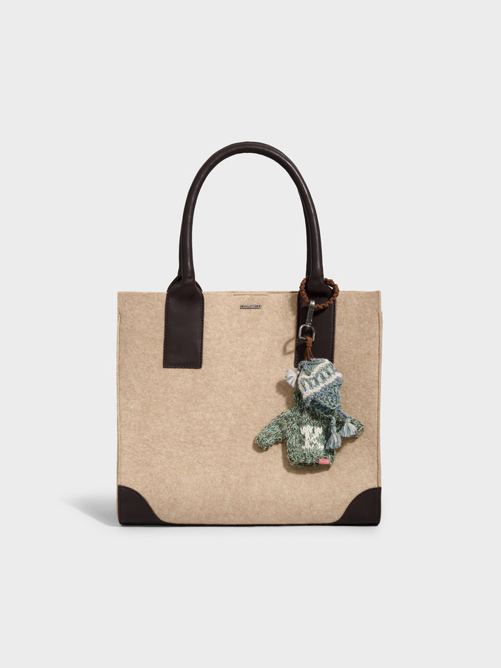 Cartera Ramona De Lana Color Beige