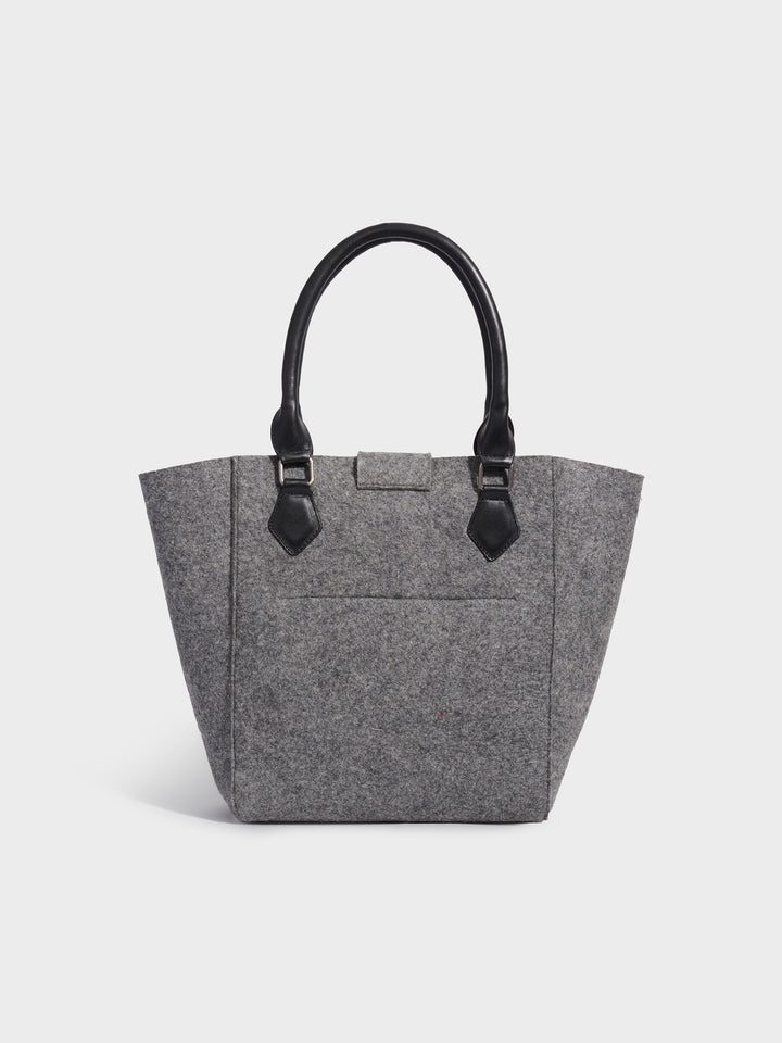 Cartera Randy De Alpaca Color Gris