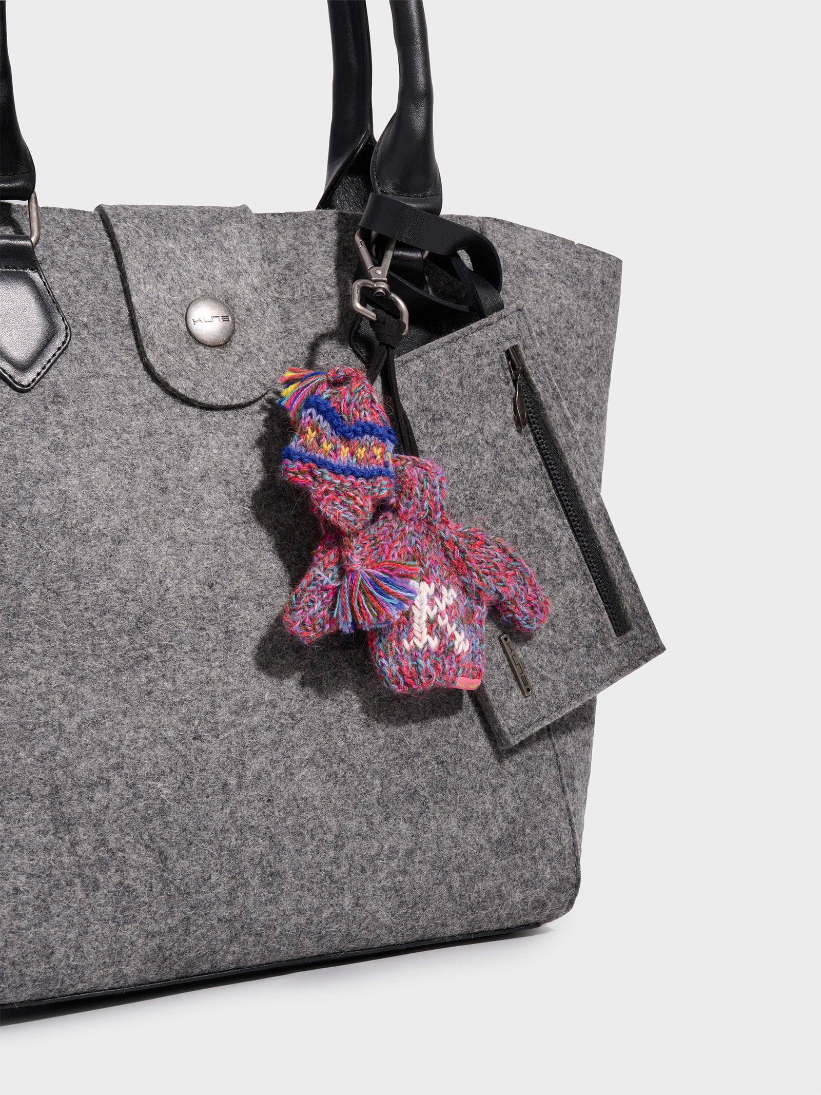Cartera Randy De Alpaca Color Gris