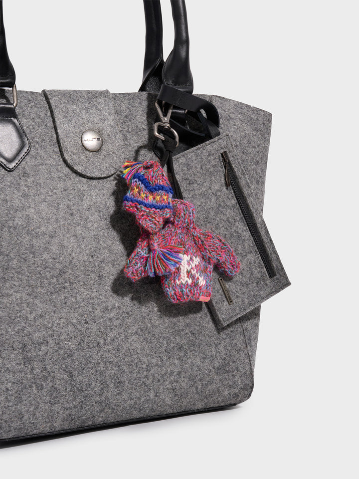 Cartera Randy De Alpaca Color Gris