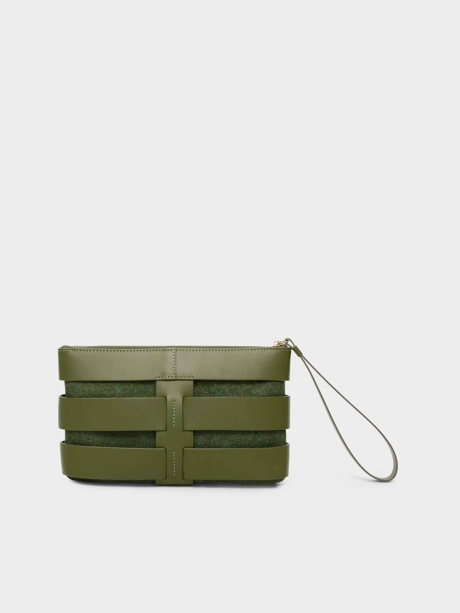Cartera Chloe De Cuero Y Alpaca Color Verde